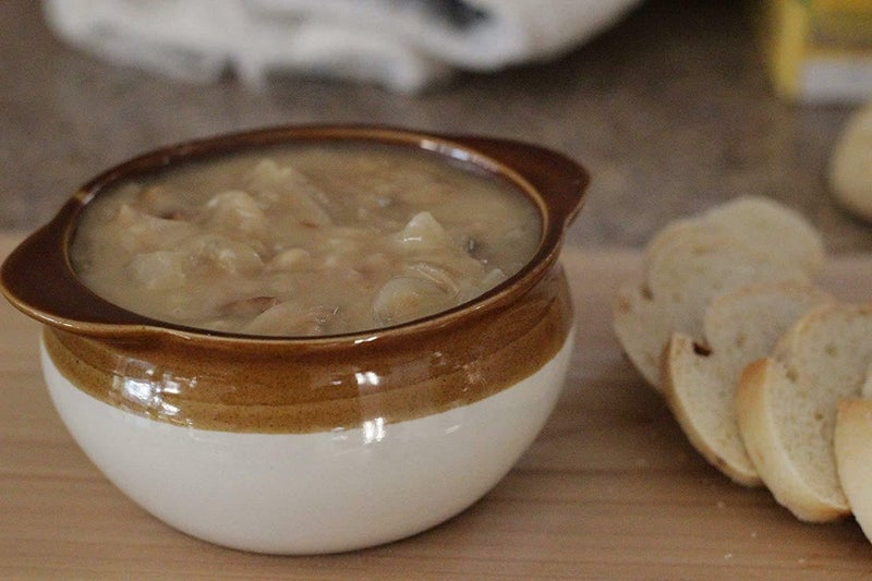Great Credentials French Soup Crock Bowl, 12 oz, Set of 2 (2 Bowls, Brown and Ivory) - Image 2